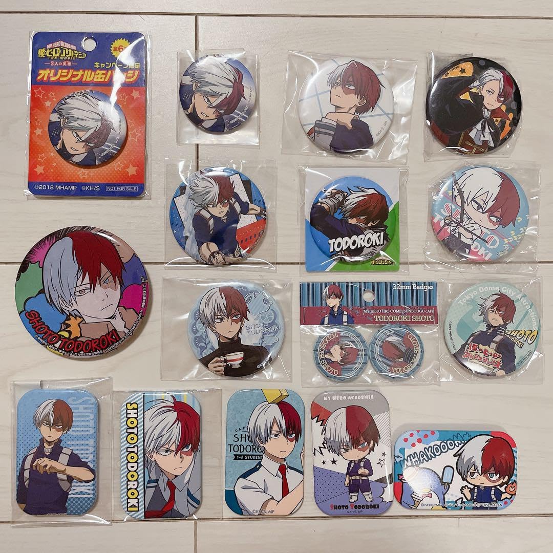 Amazon.co.jp: ヒロ アカ 轟焦凍 ショート 缶バッジ セット : おもちゃ